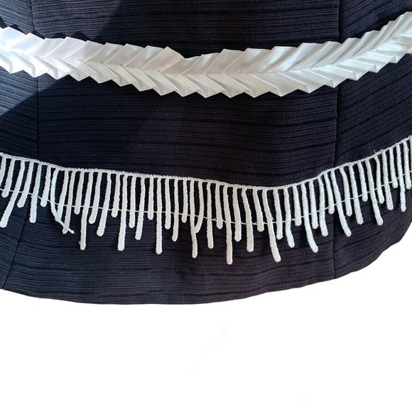 Vintage 80s Strapless Victor Costa Saks Fifth Ave Cocktai Dress Ribbon Eyelet - Picture 5 of 17